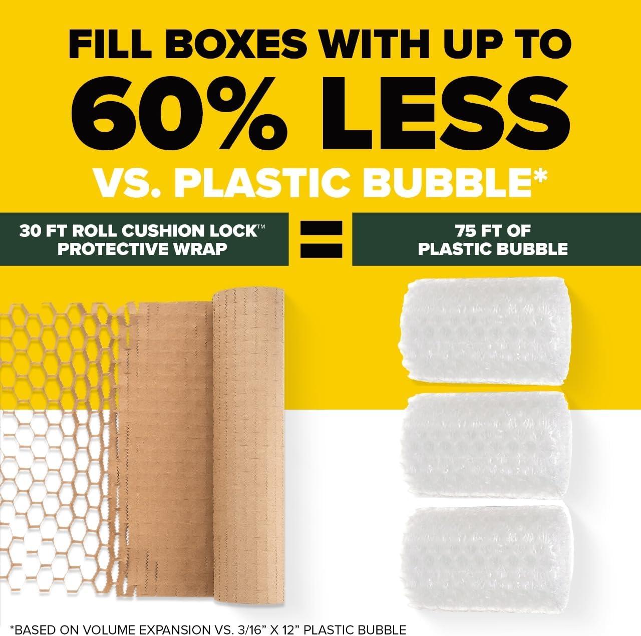 image:imageScotch Cushion Lock Protective Wrap 12 in x 30 ft Replaces Plastic Bubble Cushions and Conforms to Secure and Protect Sustainable Packaging Solution for Packing Shipping and Moving 1 Wrap30 Foot Roll