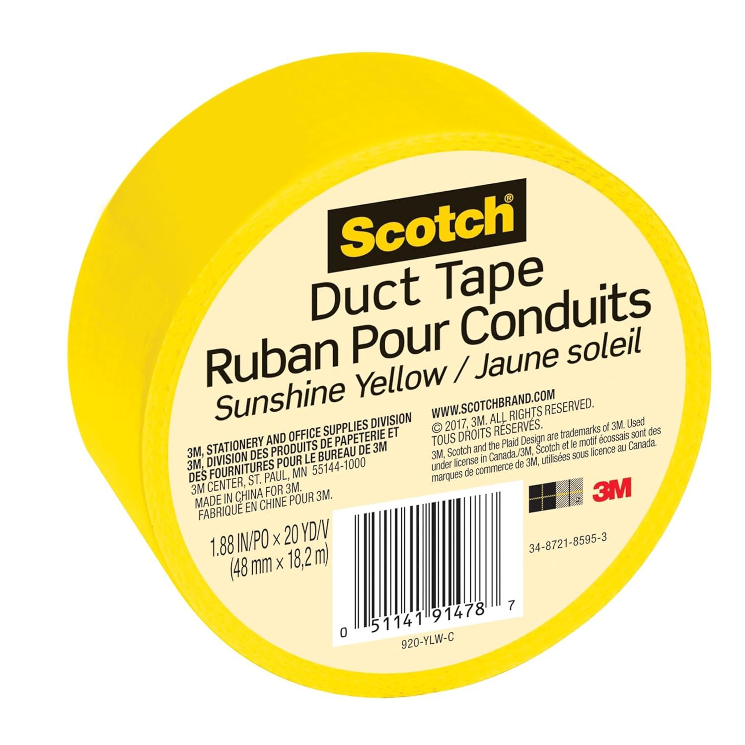 image:imageScotch Duct Tape Camo 188 in x 10 yd 1 Roll 910CMOCSunshine Yellow