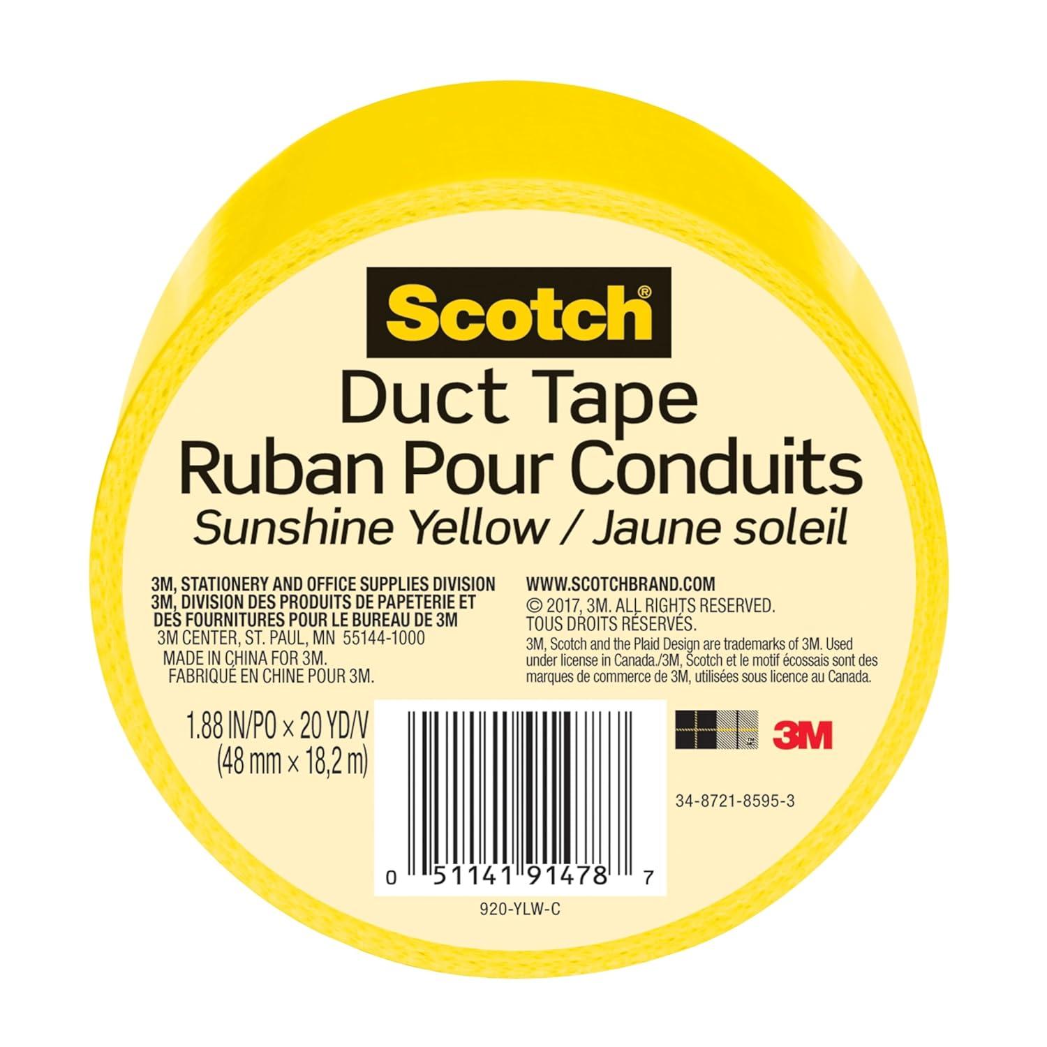 image:imageScotch Duct Tape Camo 188 in x 10 yd 1 Roll 910CMOCSunshine Yellow