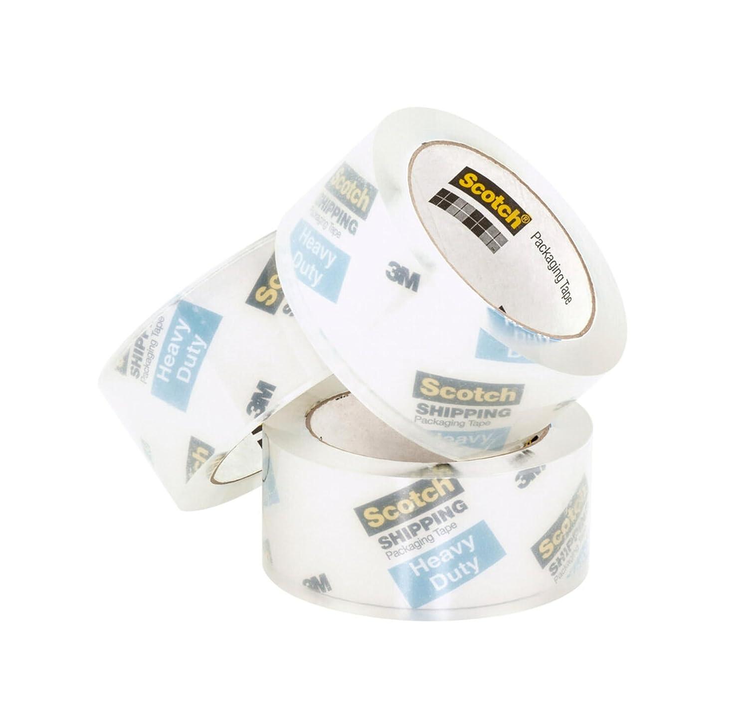 image:imageScotch Heavy Duty Packaging Tape 188 x 382 yd Designed for Packing Shipping and Mailing Strong Seal on All Box Types 3 Core Clear 3 Rolls 3850S33