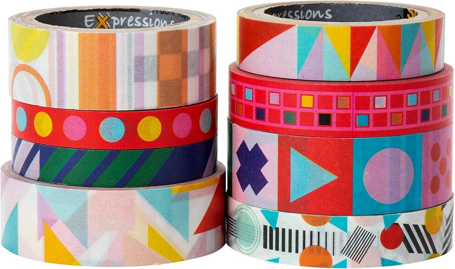 image:imageScotch Washi Tape Geo Madness Design 8 Rolls Great for Bullet Journaling Scrapbooking and DIY Dcor C10178P18