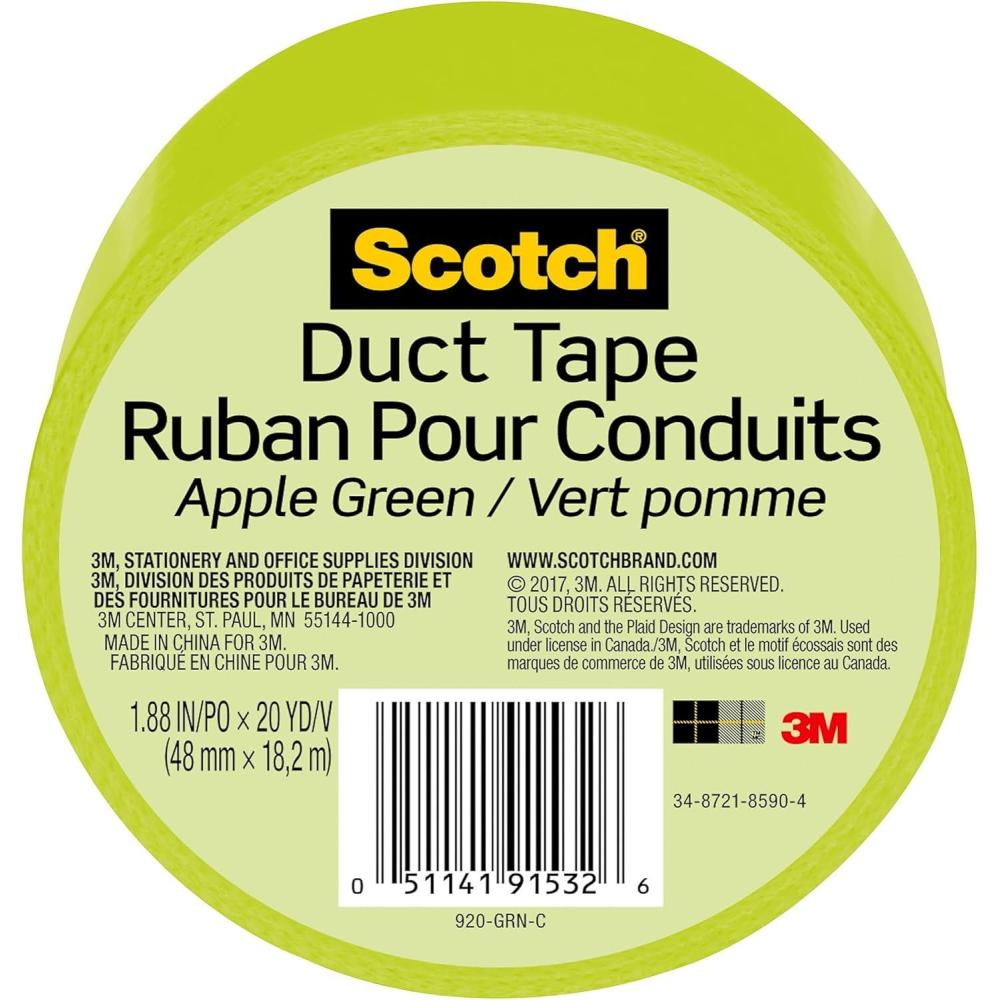 image:imageScotch Duct Tape 188 in x 20 yd Green Apple 1 Roll 920GRNC