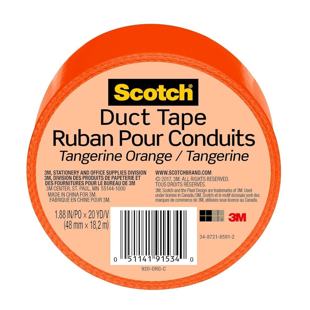 image:imageScotch Duct Tape Camo 188 in x 10 yd 1 Roll 910CMOCTangerine Orange