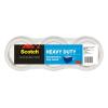 Scotch Heavy Duty Packaging Tape, 1.88″ x 38.2 yd, Designed for Packing, Shipping and Mailing, Strong Seal on All Box Types, 3″ Core, Clear, 3 Rolls (3850S-3)(3)