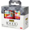 Scotch Washi Tape, Geo Madness Design, 8 Rolls, Great for Bullet Journaling, Scrapbooking and DIY Décor (C1017-8-P18)