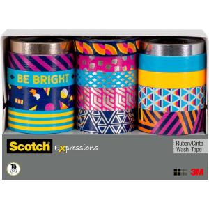 Scotch Expressions Washi Tape Multi Pack, Thin Foil Collection (C1017-5-P1)