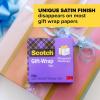 Scotch Gift Wrap Tape, Clear, 0.75 in. x 1000 in., 3 Rolls Tape Refills