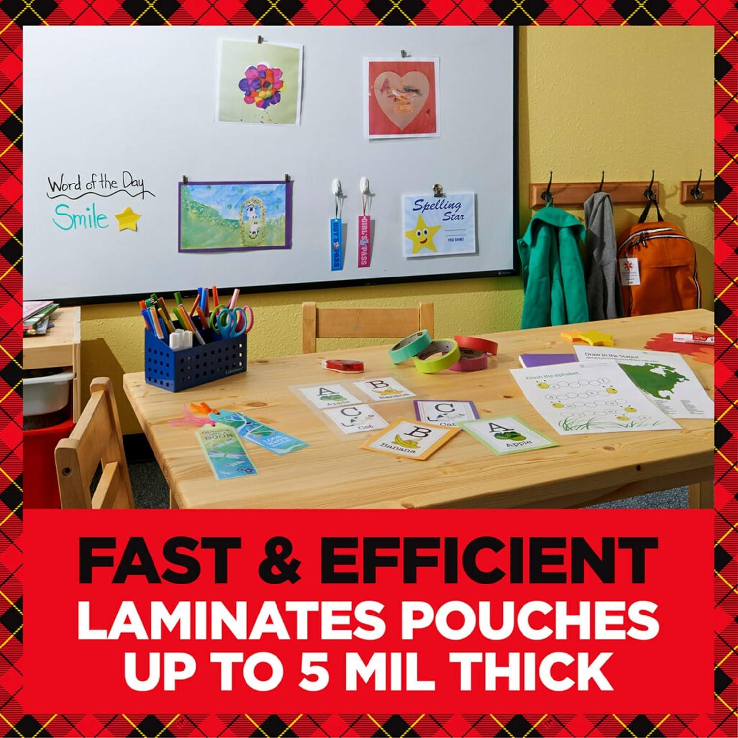 image:imageScotch Thermal Laminator and Pouch Bundle 2 Roller System Laminate up to 9 Wide TL901X with Scotch Laminating Pouches 100Pack TP3854100Scotch TL901X Thermal Laminator 100 Pouches 3 mil