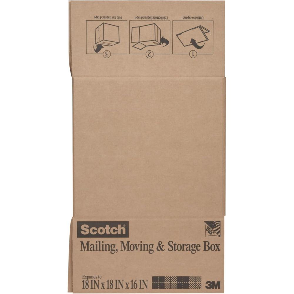 image:imageScotch Moving and Storage Box 8028MOVLGFB 18 in x 18 in x 24 in 457 cm x 457 cm x 609 cm18 x 18 x 24 Inches