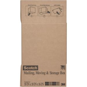 Scotch Moving and Storage Box 8028-MOV-LGFB, 18 in x 18 in x 24 in (45.7 cm x 45.7 cm x 60.9 cm)(18 x 18 x 24 Inches)